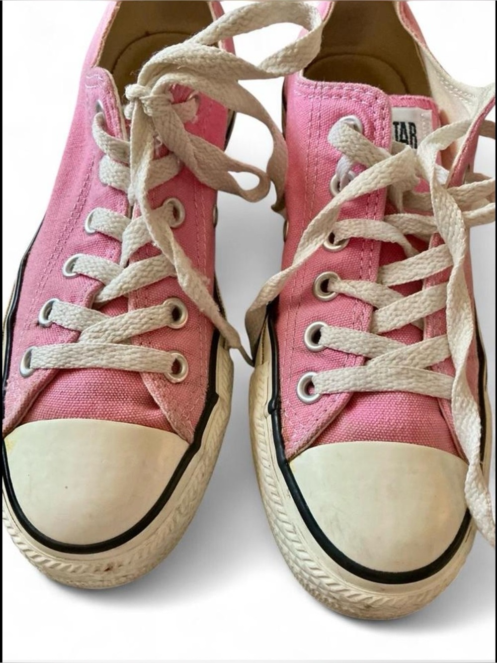 Converse Low-Top Canvas Sneakers - Pink & White